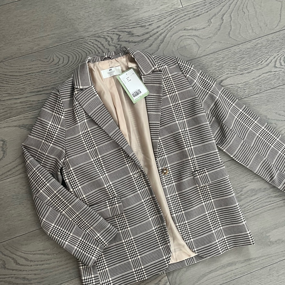 H&M Kids Tan Plaid Blazer